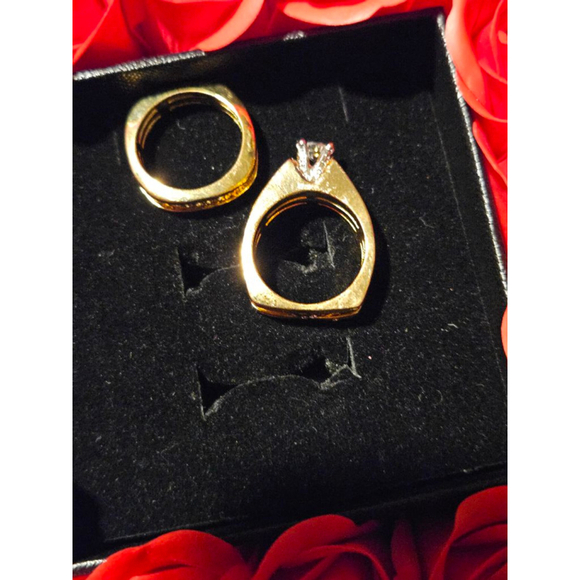 Women's Unbranded Gold Cubic Zirconia Ring Set, One Size - Picture 7 of 7